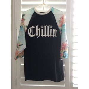 Chillin Surfer Styled Quarter Sleeve Top